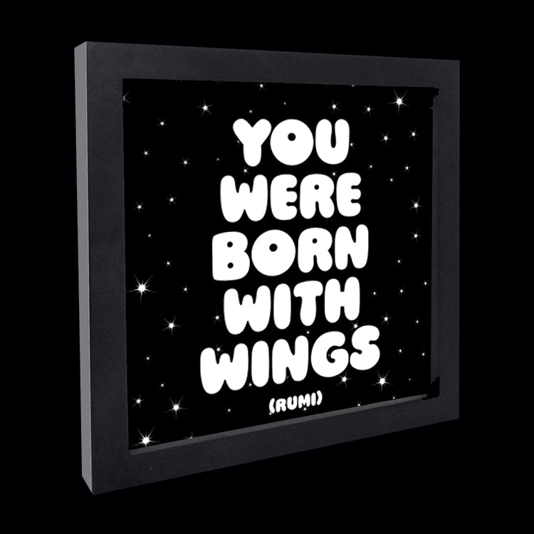 "you were born with wings" card