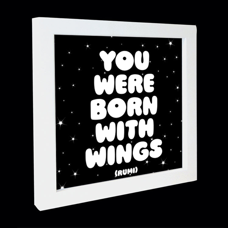 "you were born with wings" card