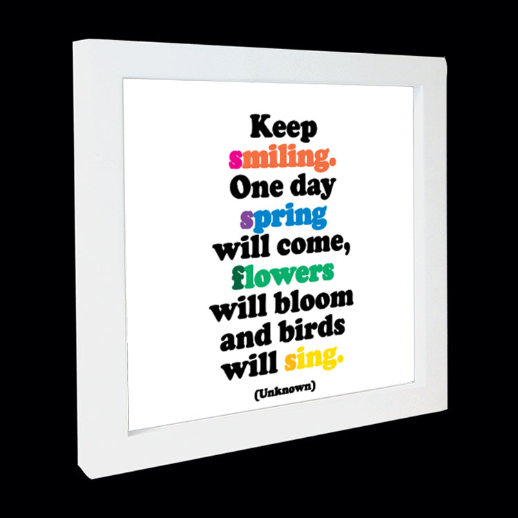 "keep smiling" card