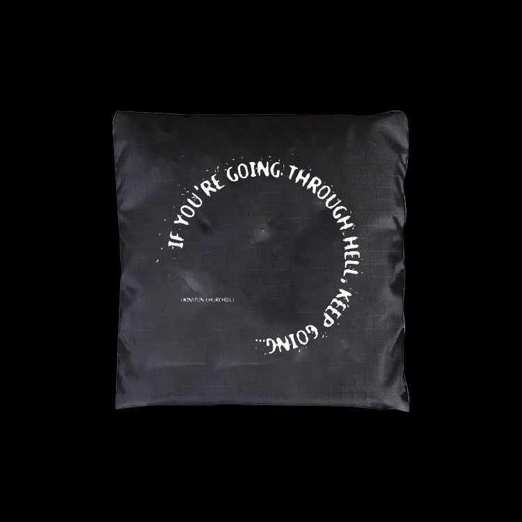 "going through hell" fold-up bag