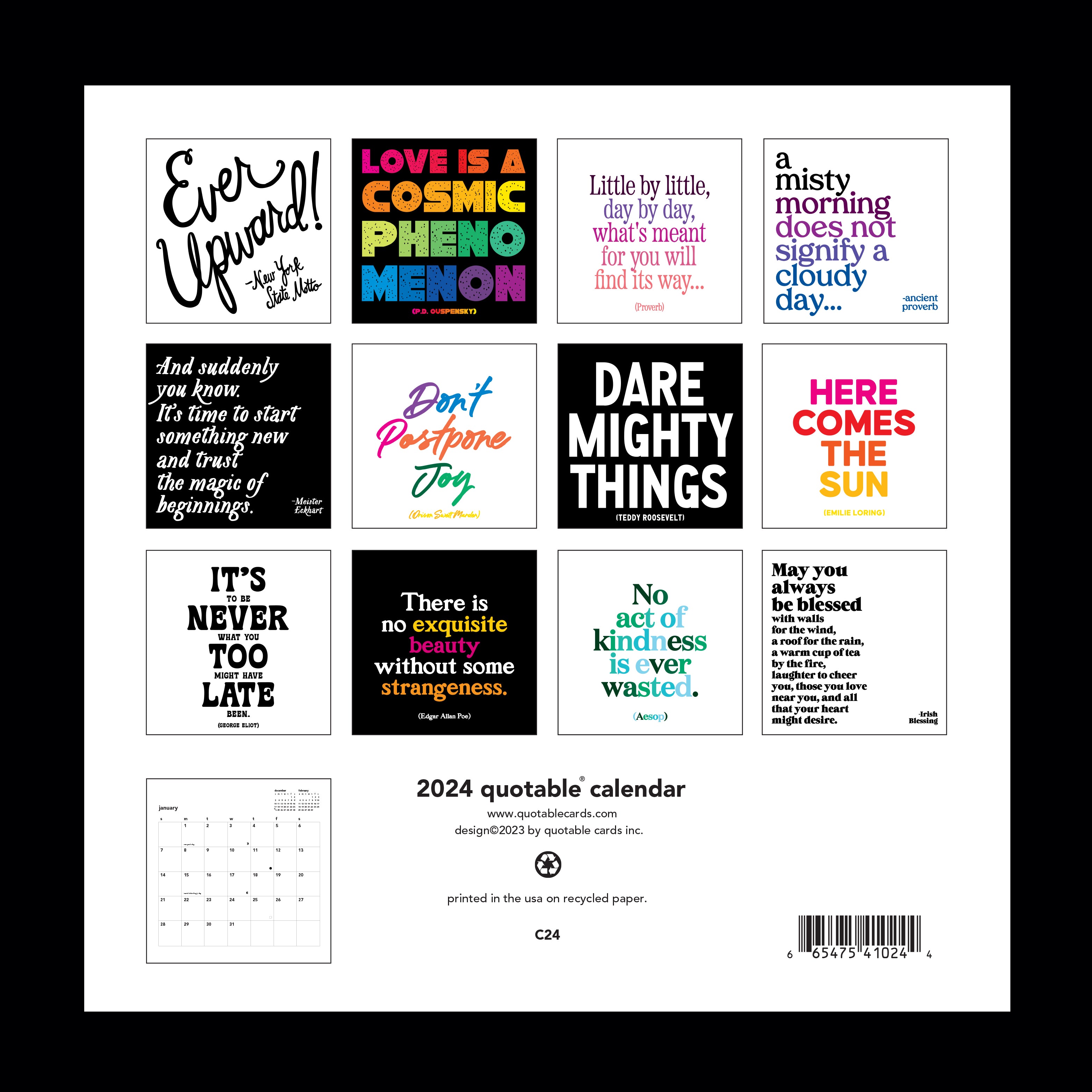 2024 quotable calendar