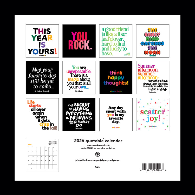 2026 quotable calendar