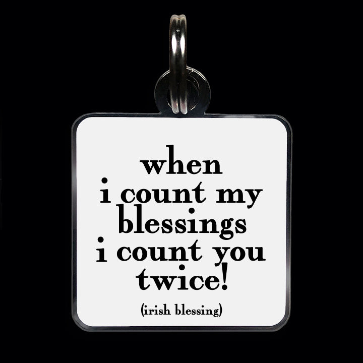 "count my blessings" pet collar charm