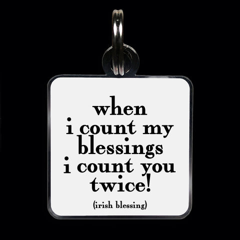 "count my blessings" pet collar charm