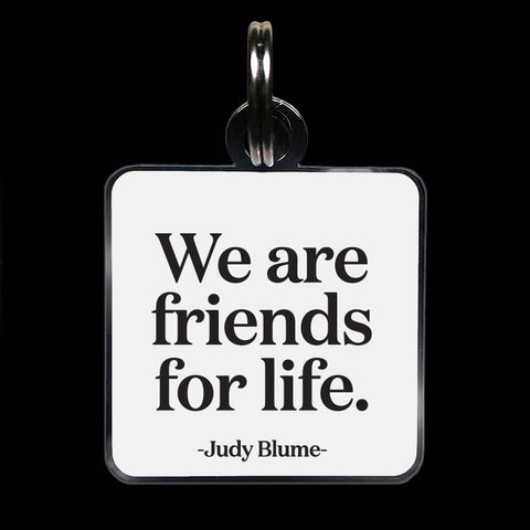 "friends for life" pet collar charm