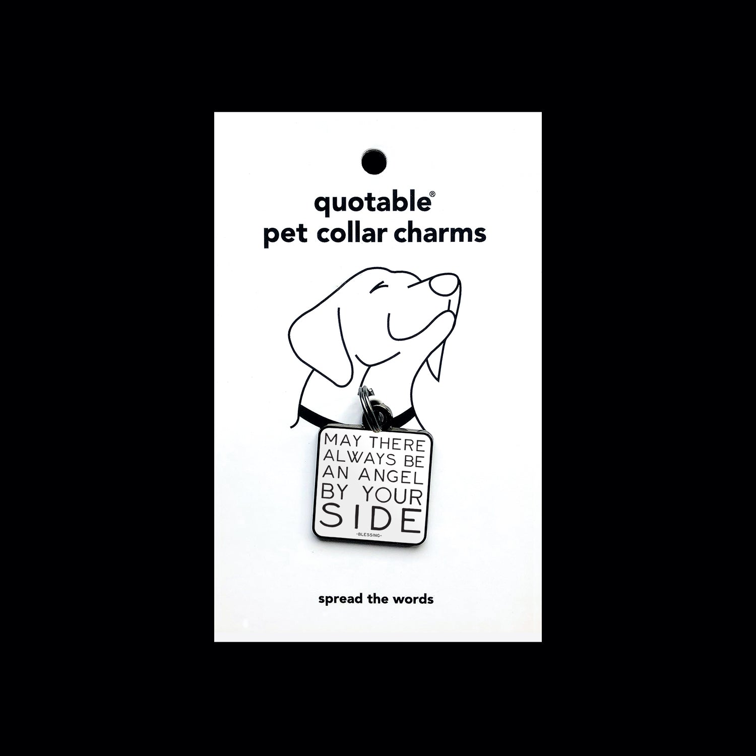 "angel by your side" pet collar charm