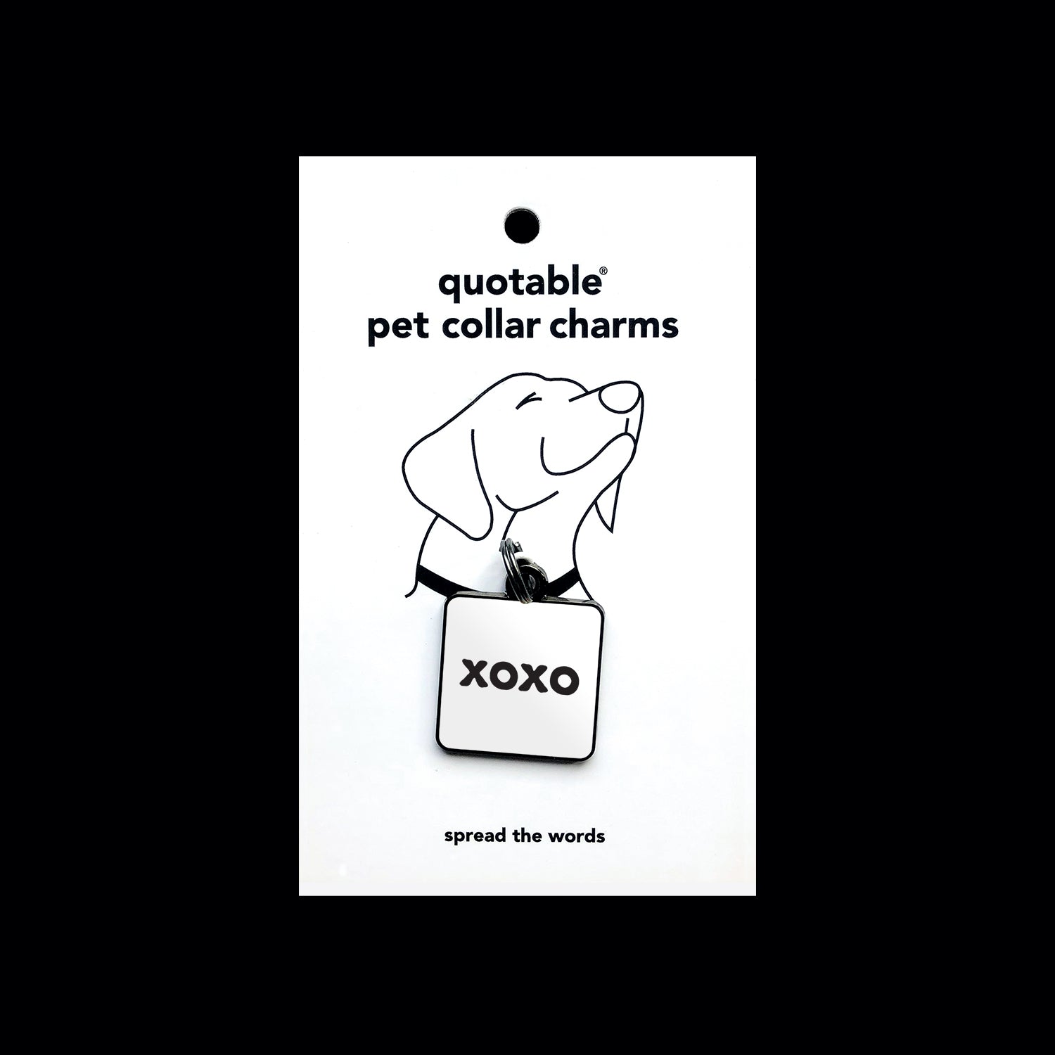 "xoxo" pet collar charm