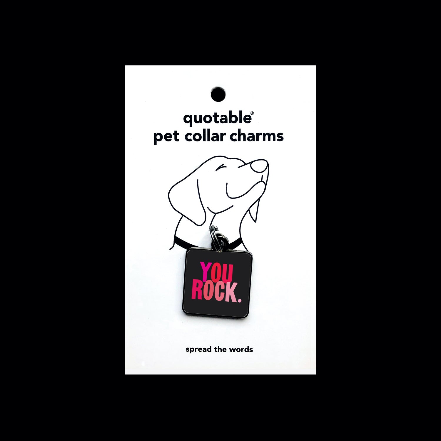 "you rock" pet collar charm