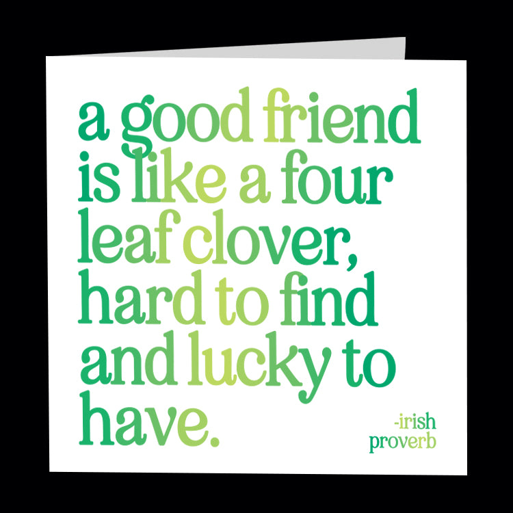 "four leaf clover" card