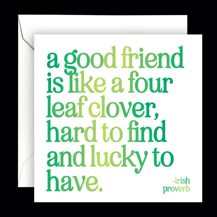 "four leaf clover" card