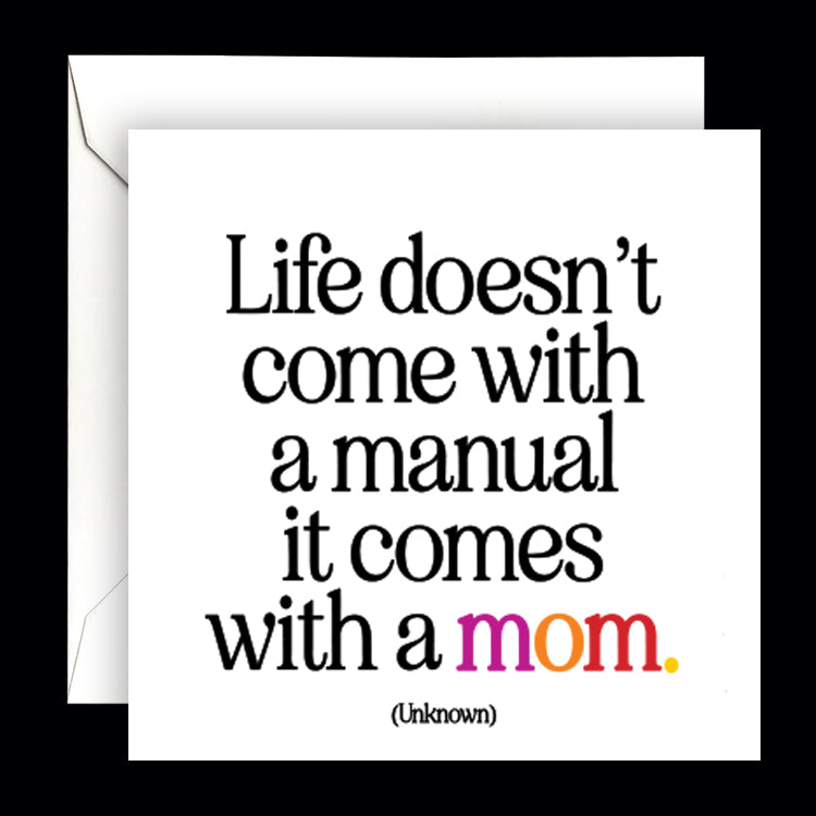 "manual mom" card