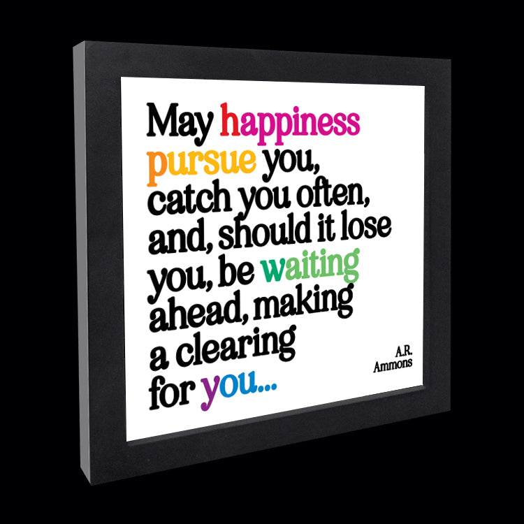 "may happiness pursue you" card