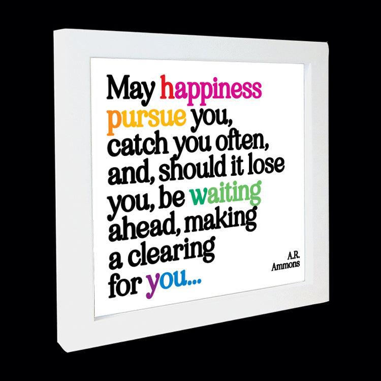 "may happiness pursue you" card