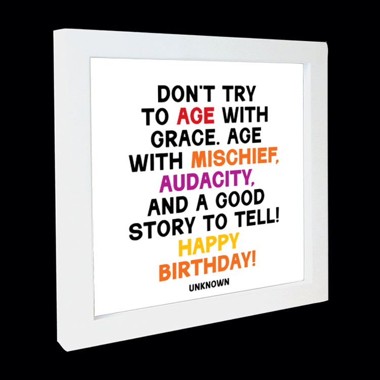 "don't age with grace" card