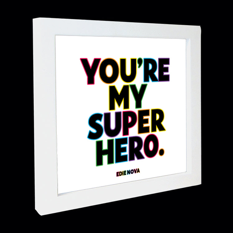 "you're my superhero" card