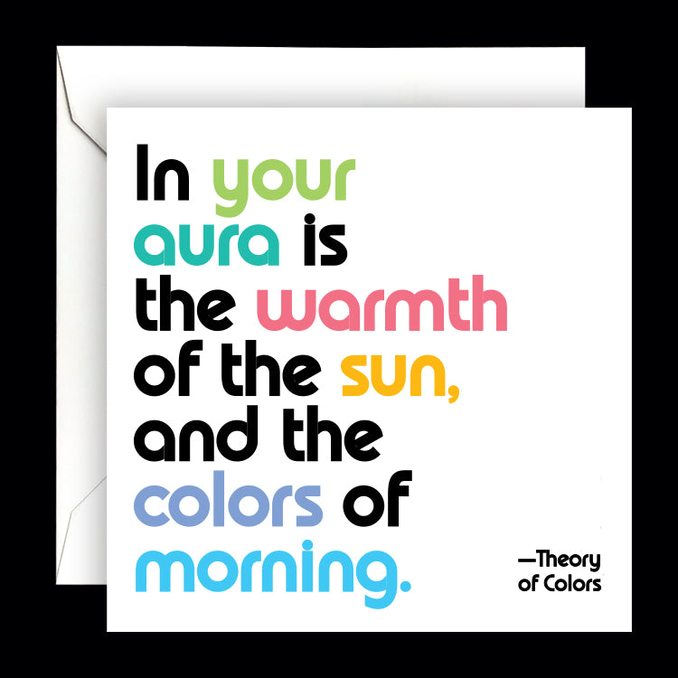 "in your aura" card