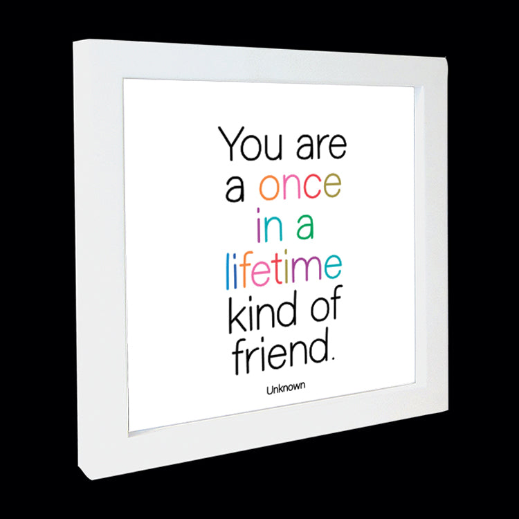 "once in a lifetime" card