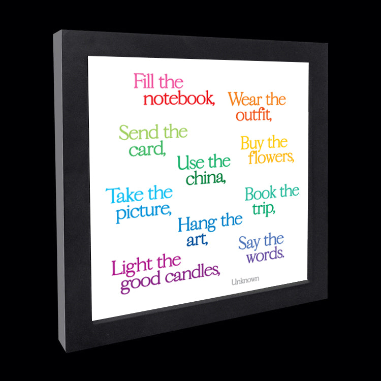 "fill the notebook" card