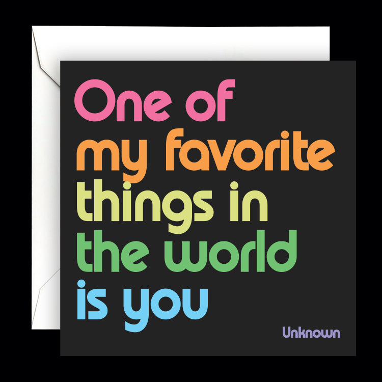 "one of my favorite things" card