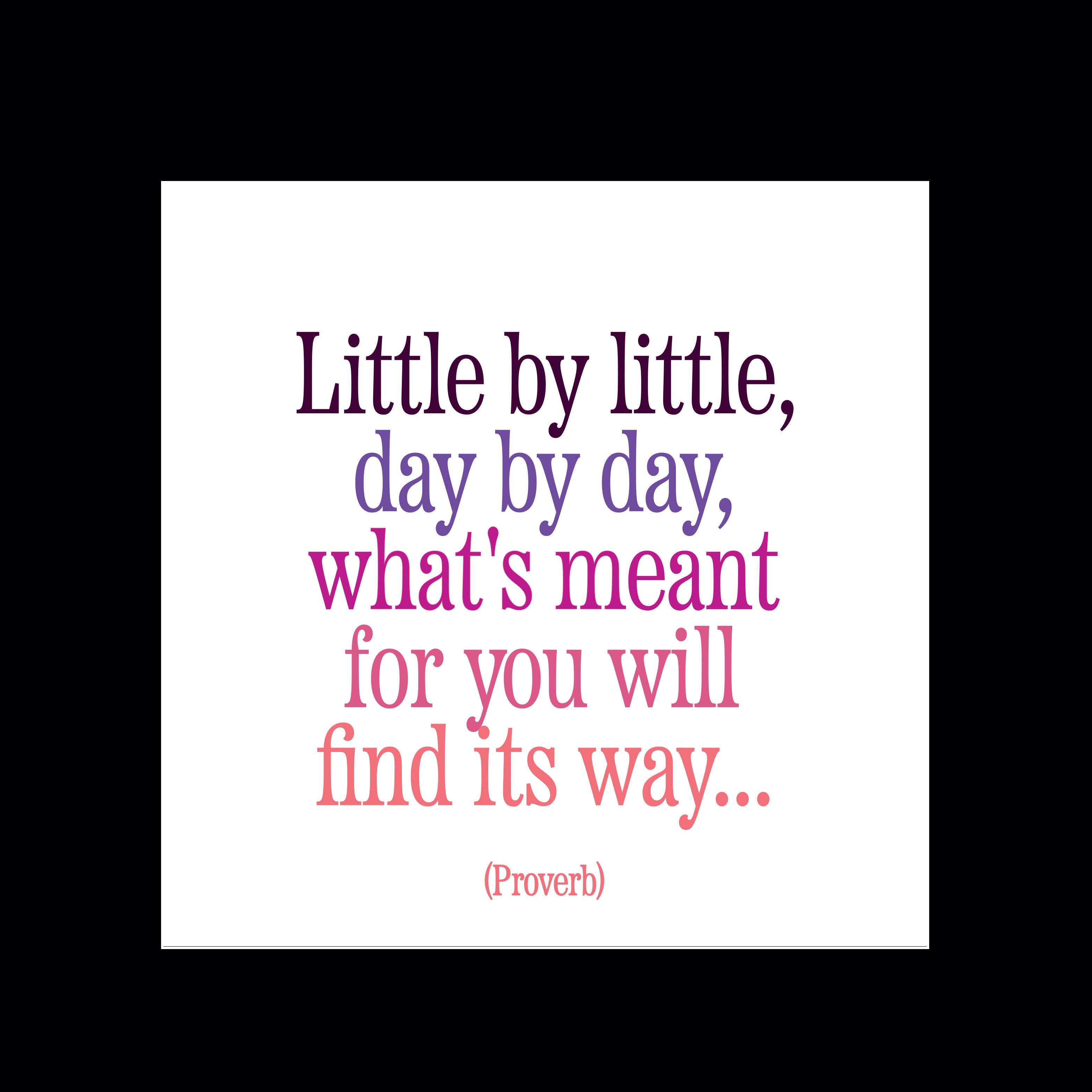 "little by little" magnet