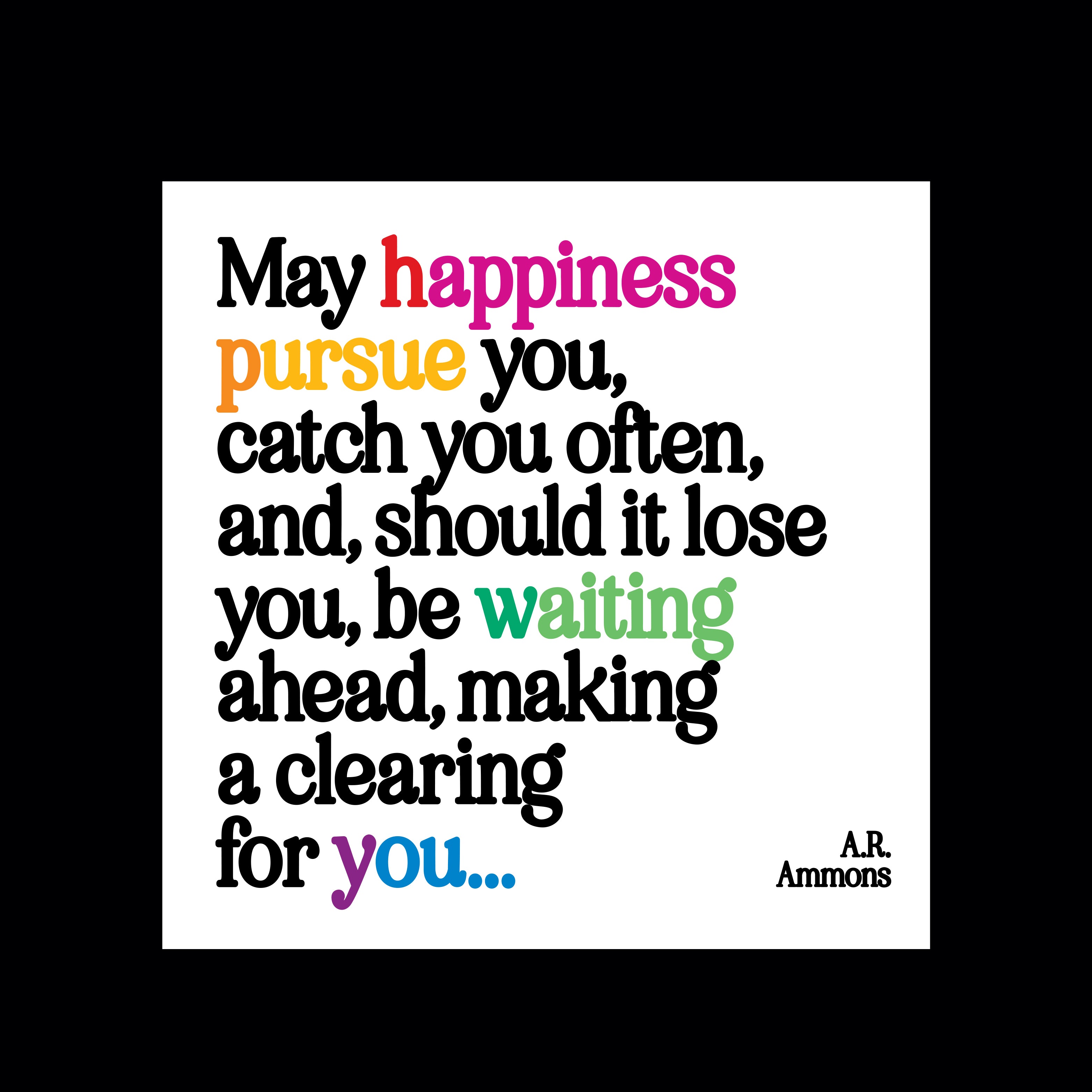 "may happiness pursue you" magnet