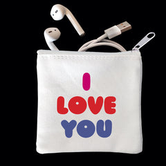 "i love you" mini pouch