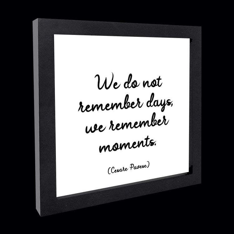 "we remember moments" card