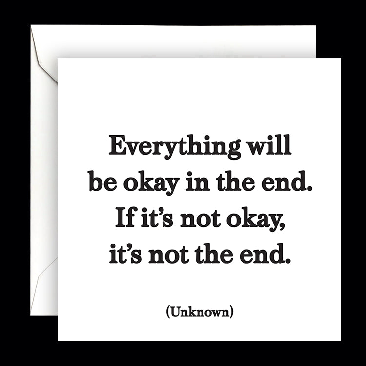 "everything will be okay" card