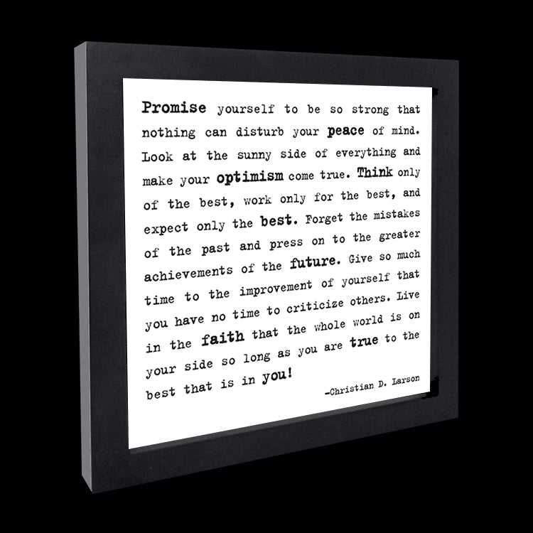 "promise yourself" card