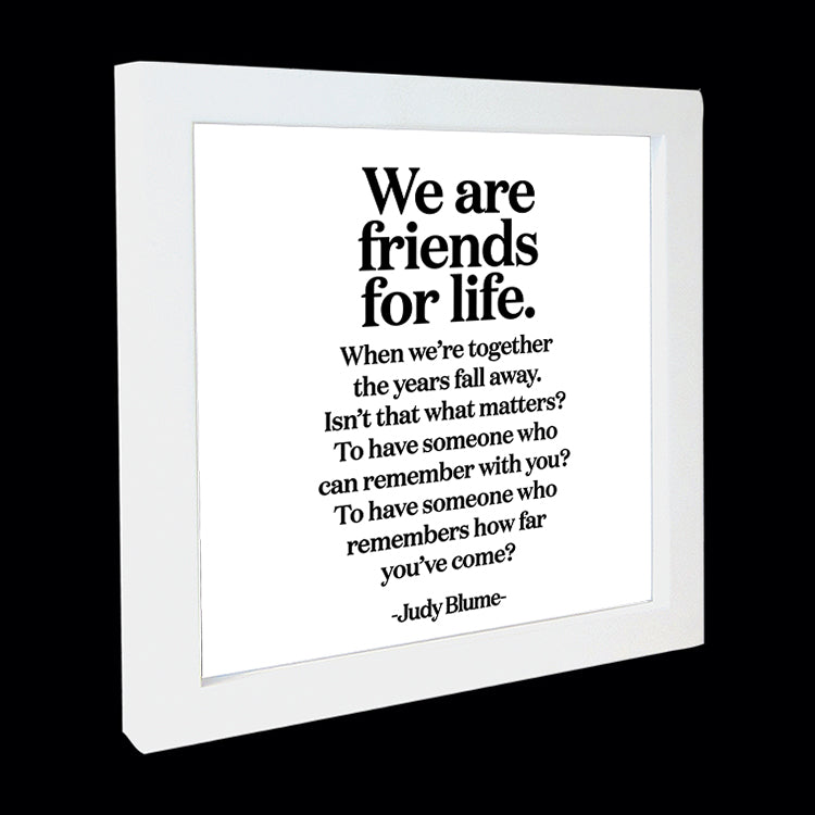 "we are friends for life" card