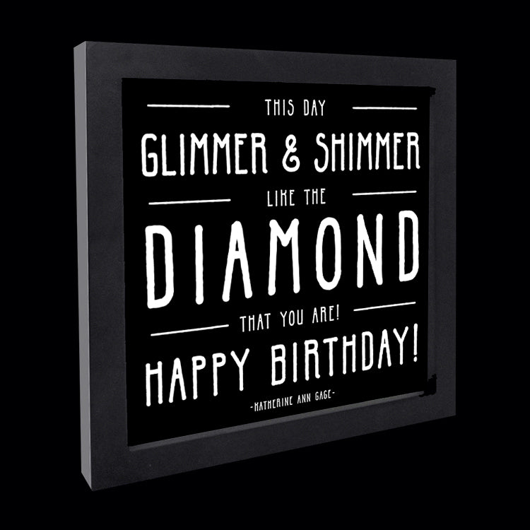 "glimmer & shimmer" card