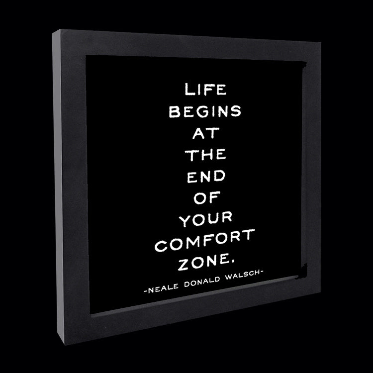 "comfort zone" card