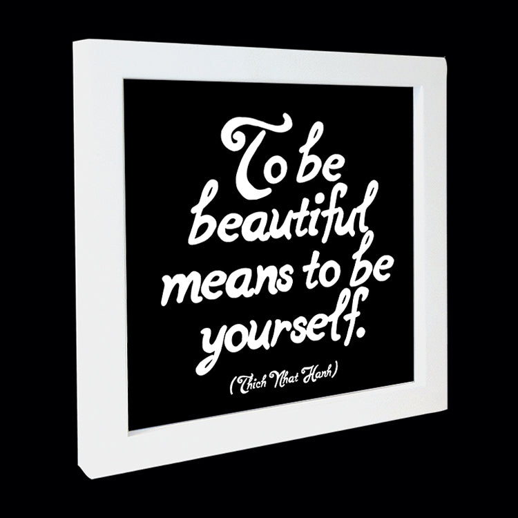 "to be beautiful" card