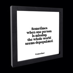 "sometimes when one person is missing" card
