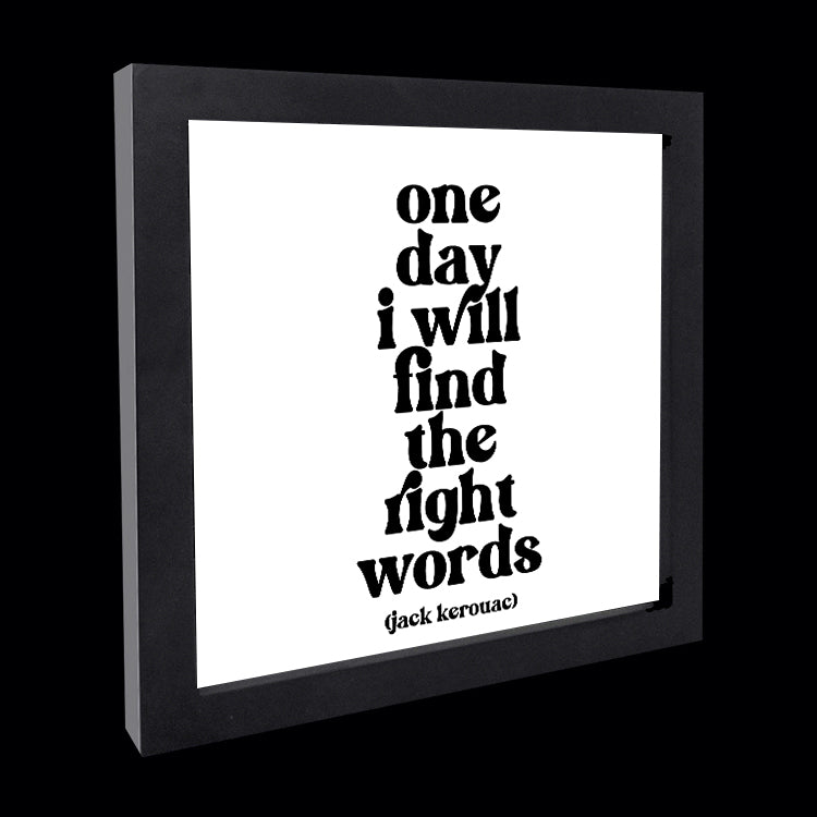 "one day i will find the right words" card