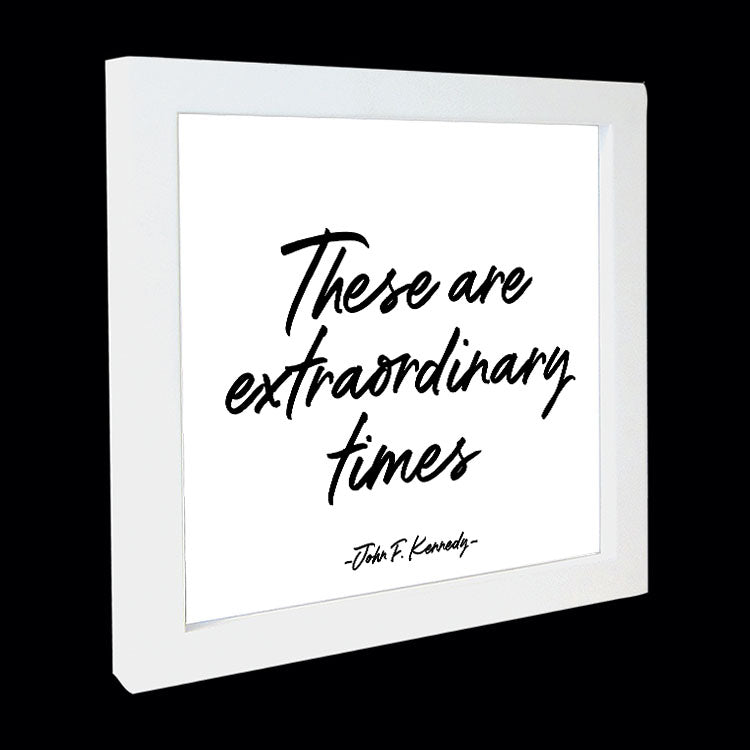"these are extraordinary times" card