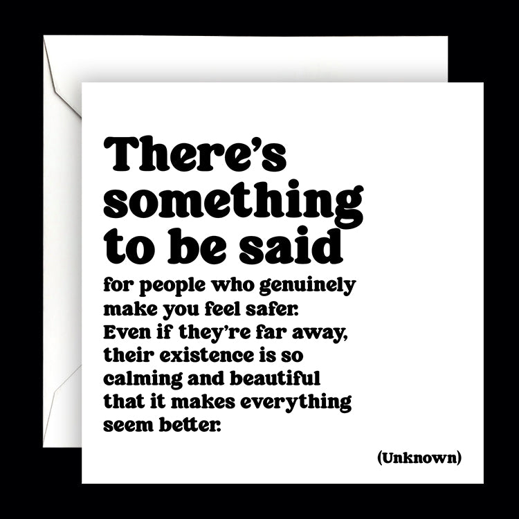 "something to be said" card