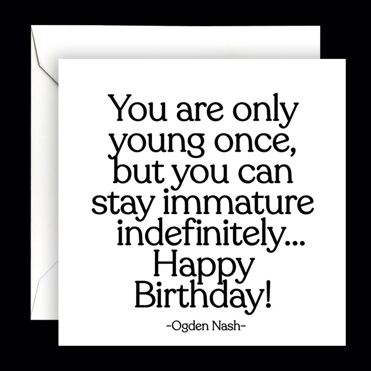 "only young once" card