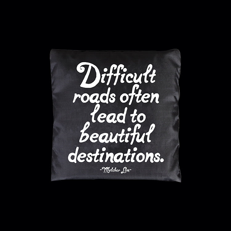 "difficult roads" fold-up bag