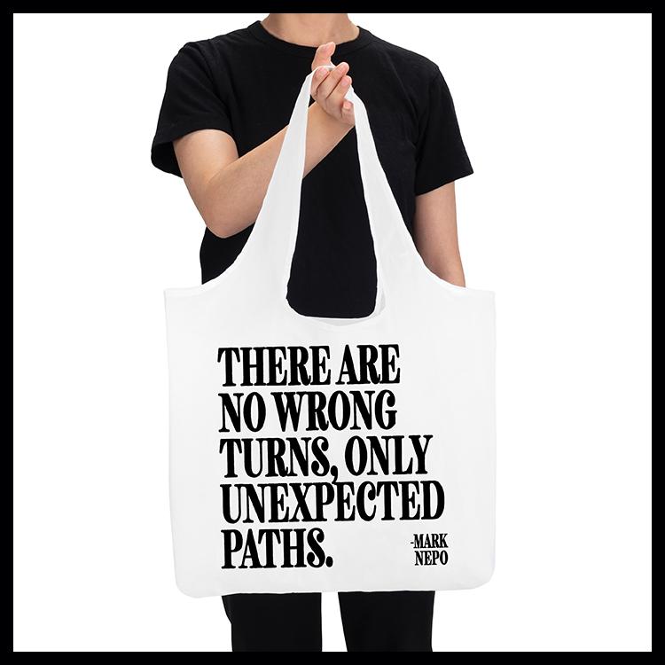 "no wrong turns" reusable bag