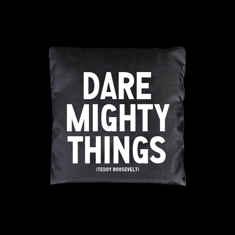 "dare mighty things" fold-up bag