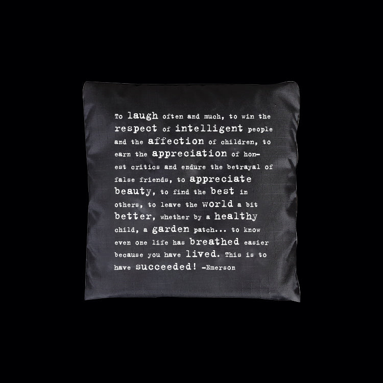 "to laugh often" fold-up bag