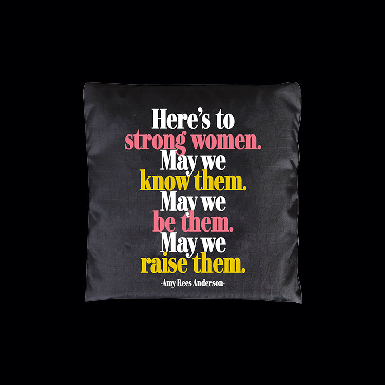 "strong women" fold-up bag