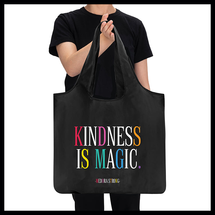 "kindness is magic" fold-up bag