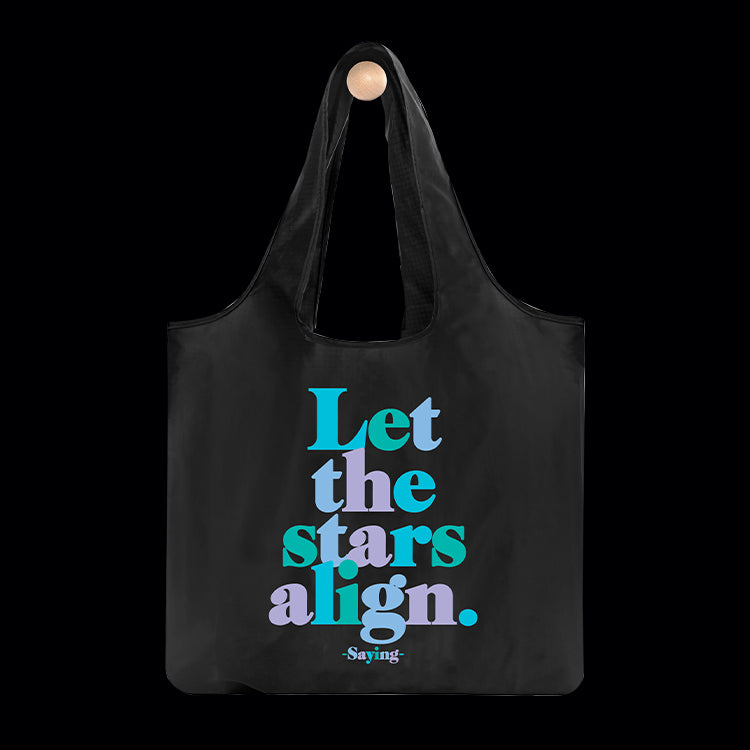 "let the stars align" reusable bag