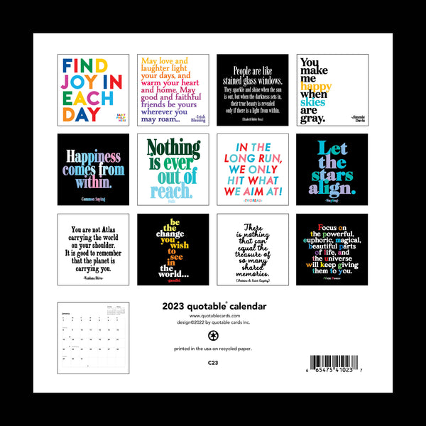 2023 quotable calendar