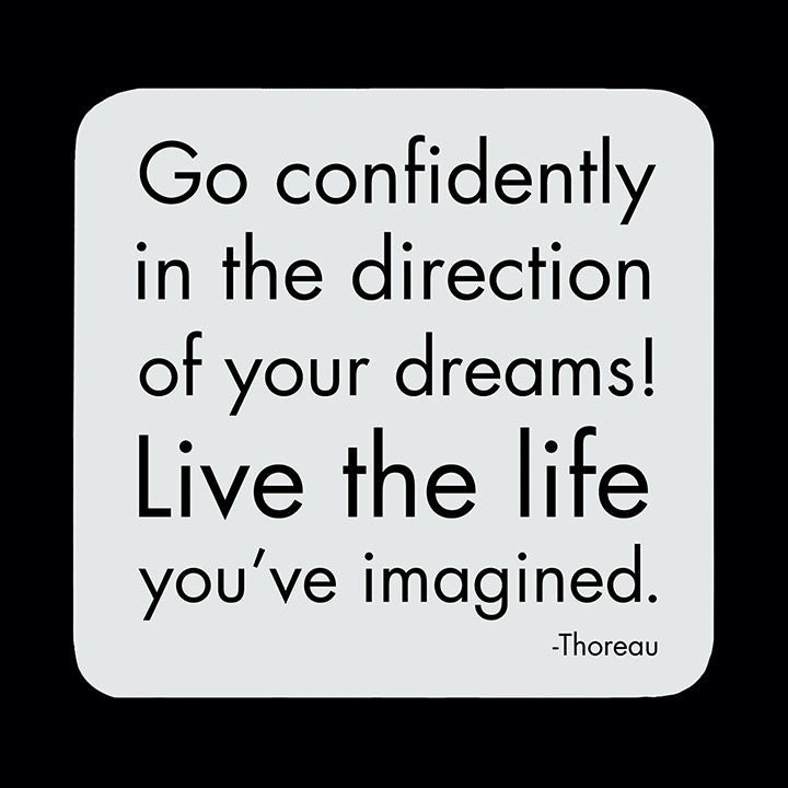 "go confidently" coaster