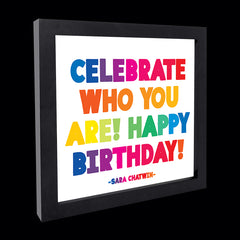 "celebrate who you are!" card