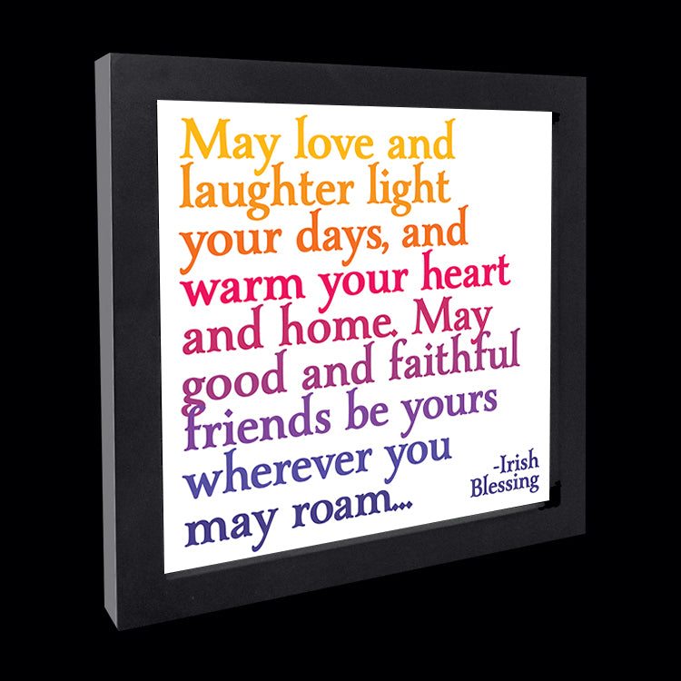 "may love and laughter" card