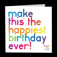 "happiest birthday ever" card